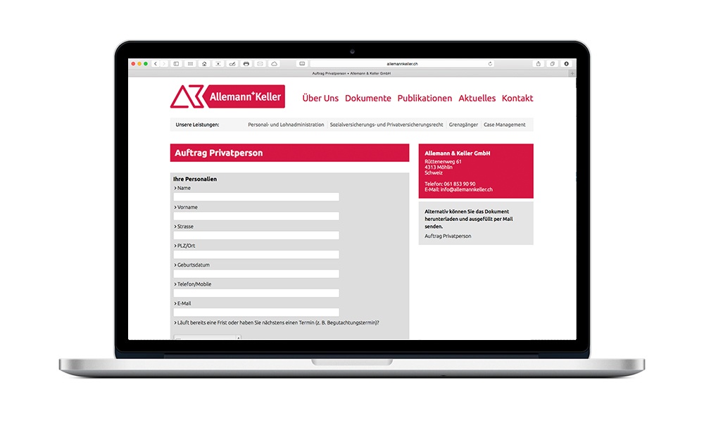 Webdesign Human Resources Schweiz