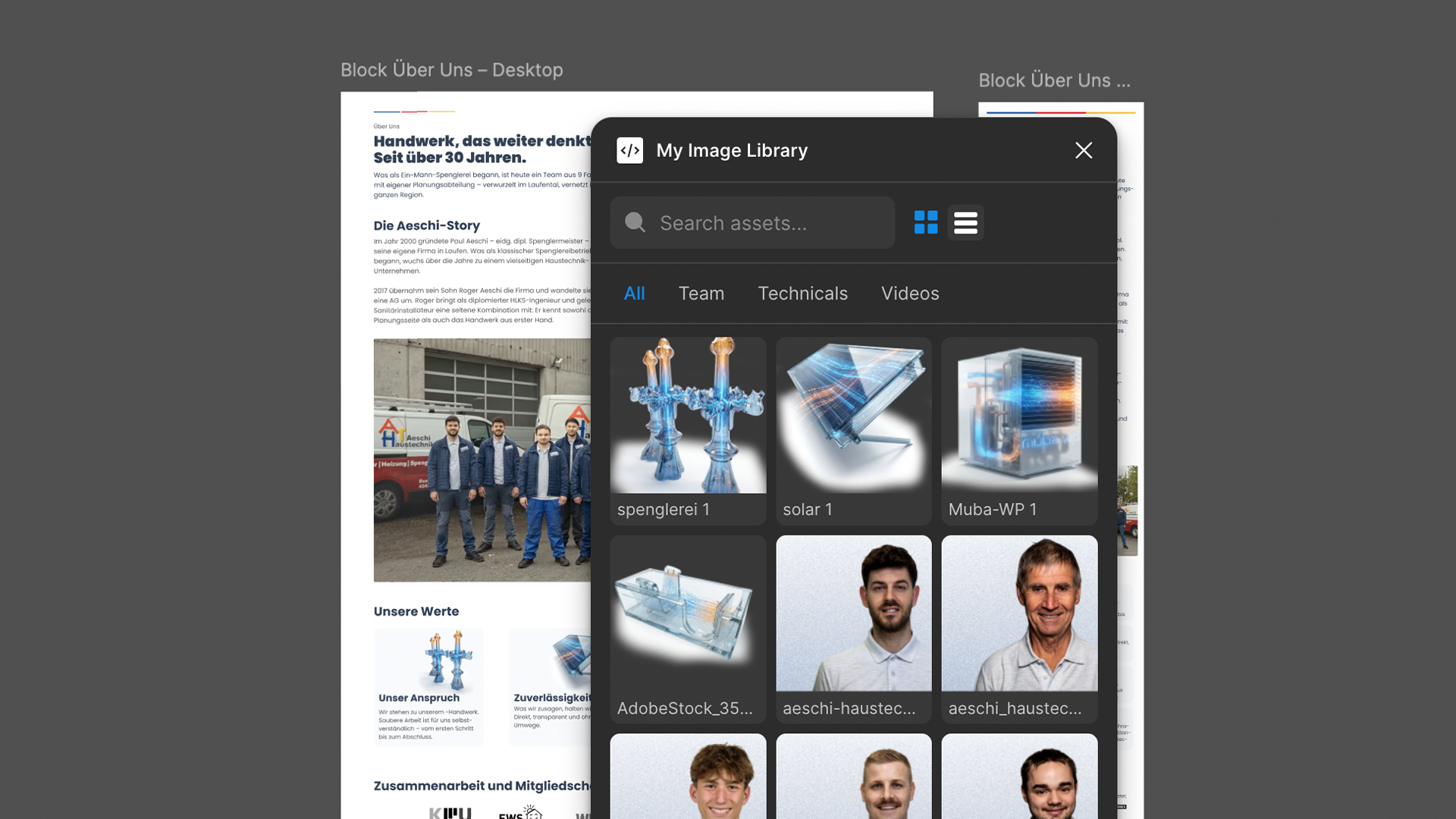 My Image Library — Grid View